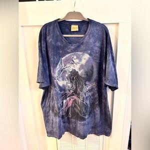 The Mountain Navy tie dye Fairy moon Graphic Tee shirt